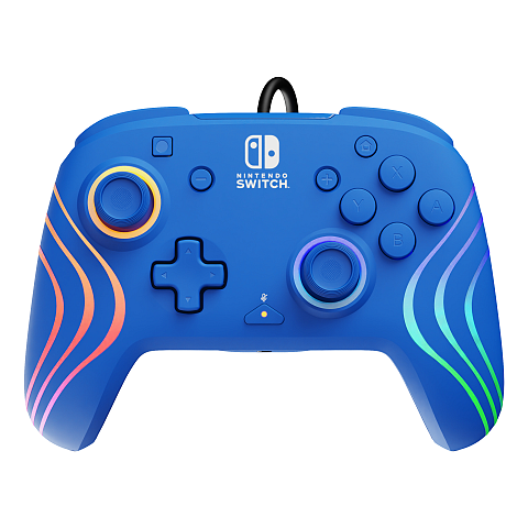PDP Afterglow Wave Blau USB Gamepad Analog / Digital Nintendo Switch, Nintendo Switch OLED