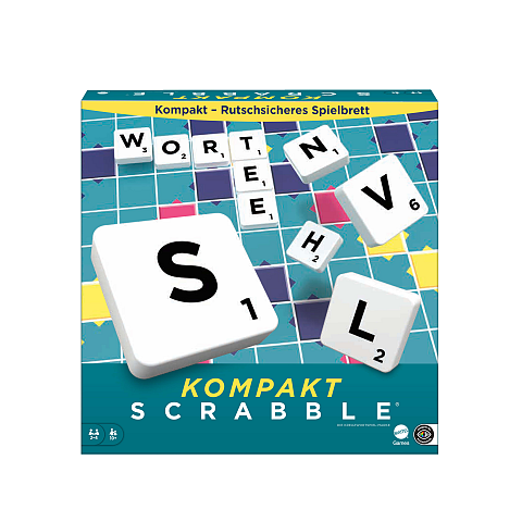 Games Mattel Scrabble Kompakt, Gesellschaftsspiel, Brettspiel, Reisespiel
