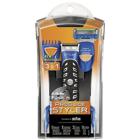 Gillette ProGlide Styler Trimmer Schwarz, Blau