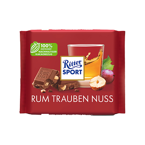 Ritter Sport Rum Trauben Nuss dunkle Schokolade 100 g