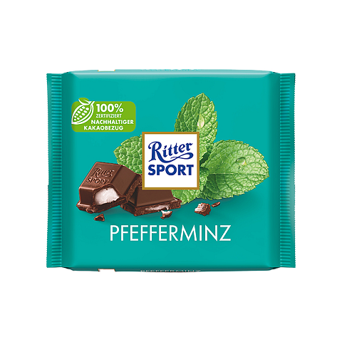 Ritter Sport Pfefferminz dunkle Schokolade 100 g