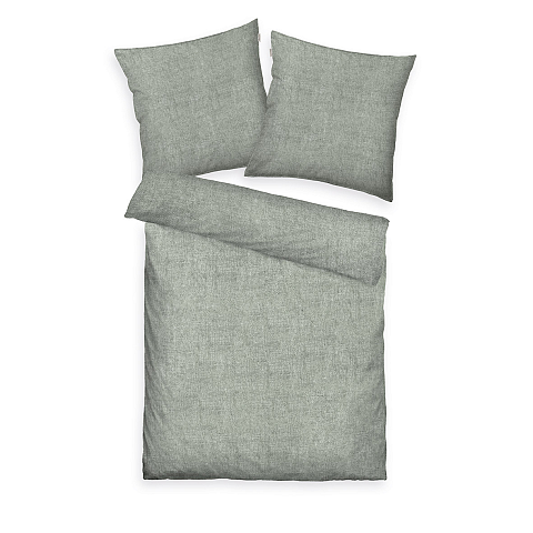 HERDING TOM TAILOR Bettwäsche-Set 'Woven Melange Soft Forest' - 80-x-80-cm-135-x-200-cm