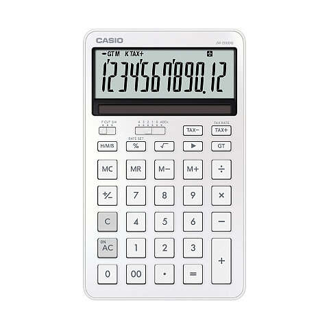 Casio JW-200DQ Taschenrechner Desktop Einfacher Taschenrechner Weiß