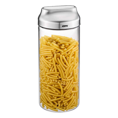 GEFU KIPPO Rund Behälter 1,3 l Edelstahl, Transparent 1 Stück(e)
