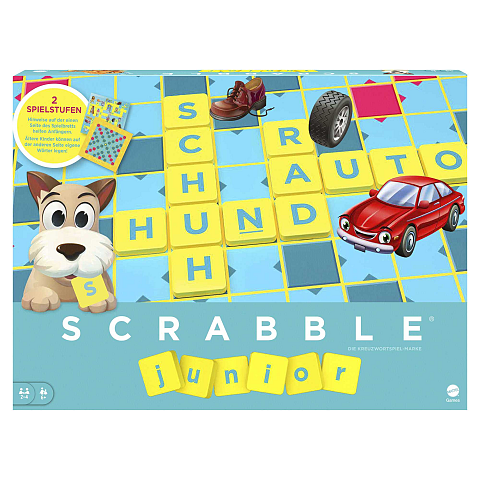 Games Mattel Scrabble Junior, Kinderspiel, Lernspiel, Brettspiel, Familienspiel