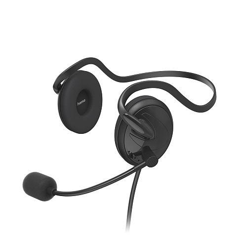 Hama NHS-P100 V2 Kopfhörer Kabelgebunden Nackenband Büro/Callcenter Schwarz