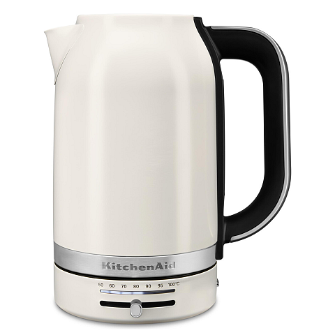 KitchenAid 5KEK1701EPL Wasserkocher 1,7 l 2400 W Schwarz, Edelstahl, Weiß