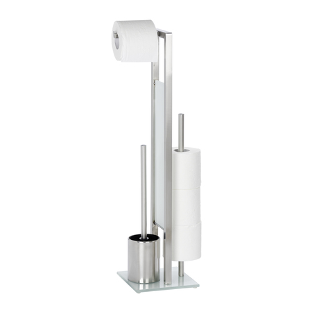 WENKO 21564100 Toilettenrollenhalter Bodenstehend Edelstahl