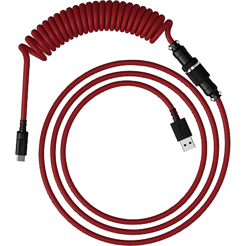 HyperX USB-C Spiralkabel rot-schwarz