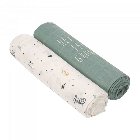 Lässig 1312002481 Bettdecke für Babys Beige, Grün 1200 x 1200 cm Junge/Mädchen