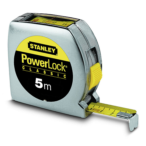 Stanley Bandmaß PowerLock mit Sichtfenster (Kunststoffgehäuse)