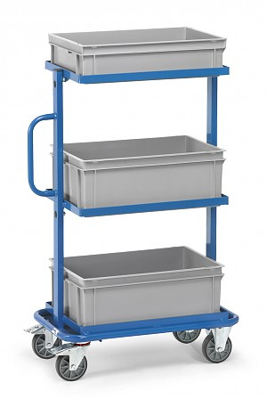 fetra 32902 Servierwagen Stahl Blau, Grau