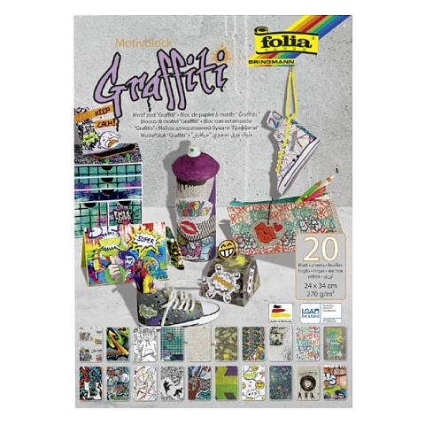 Folia 48349 Kunstdruckpapier Kunstpapier 20 Blätter