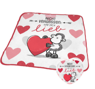 Sheepworld 48518 Abtrockentuch für die Hände Rot, Weiß 30 x 30 cm
