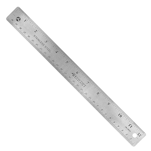 Westcott 10415 Lineal Schreibtisch-Lineal 304,8 mm Edelstahl 1 Stück(e)