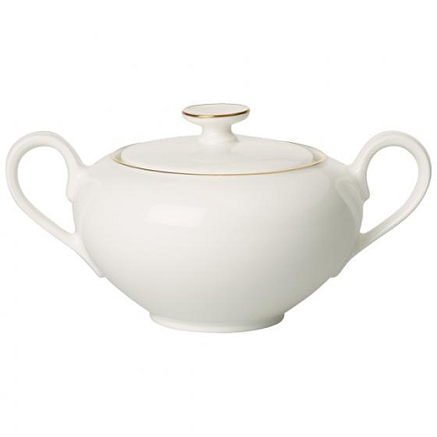 Villeroy & Boch Anmut Gold Zuckerdose Gold, Weiß Porzellan