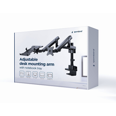 Gembird MA-DA3-02 Flachbildschirm-Tischhalterung 81,3 cm (32") Tisch/Bank Schwarz