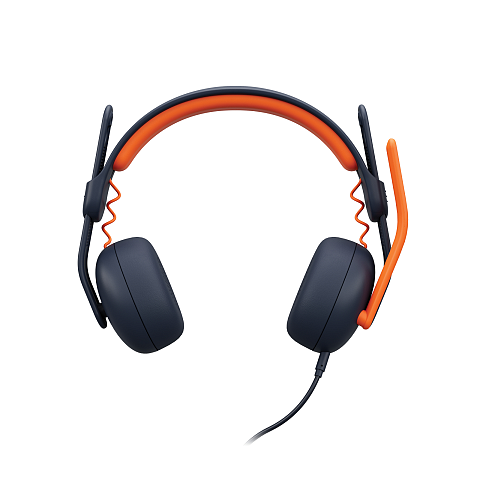 Logitech Zone Learn Kopfhörer Kabelgebunden Kopfband Ausbildung Blau, Orange