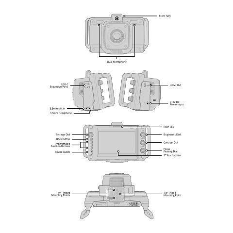 Blackmagic Design 4K Plus Handkamerarekorder 4K Ultra HD Schwarz