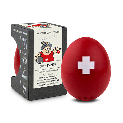 Brainstream A000226 Küchen-Timer Mechanischer Küchentimer Rot, Weiß