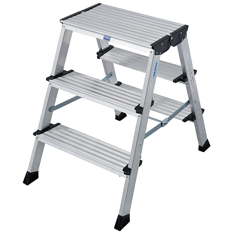 Krause 126030 Tritthocker Aluminium Aluminium, Schwarz