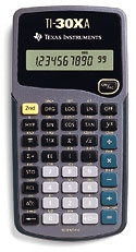 Texas Instruments TI-30XA Taschenrechner Tasche Wissenschaftlicher Taschenrechner Grau