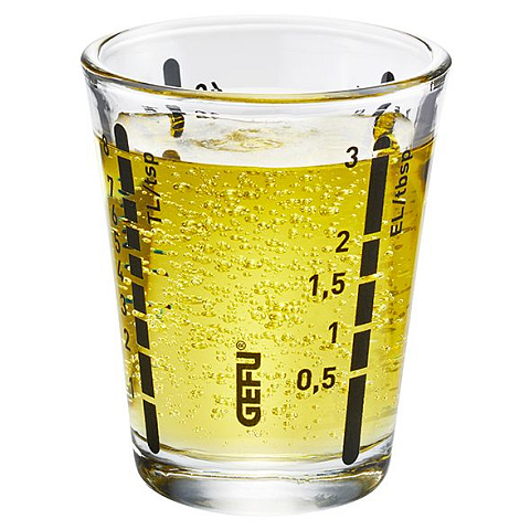 GEFU MESSI Messbecher 0,04 l Glas