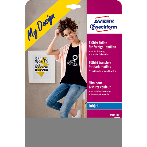 Avery MD1003 Transferfolie für Bekleidung Tintenstrahl