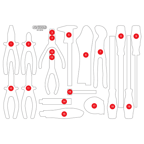 KS Tools 811.0019-97 Werkzeugkoffer-Zubehör