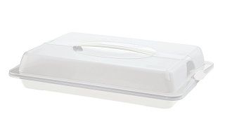 Rotho John Rechteckig Box Transparent, Weiß