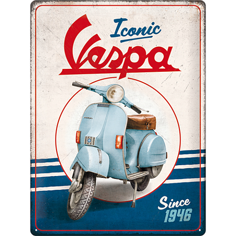 Nostalgic Art 45104962 Dekoratives Schild & Tafel für drinnen Stahl Blau, Rot, Weiß