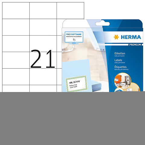 HERMA Etiketten Premium A4 70x42.3 mm weiß Papier matt 210 St.