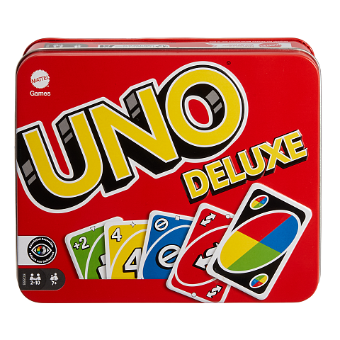 Games Mattel UNO Deluxe Metallbox, Kartenspiel, Gesellschaftsspiel, Kinderspiel