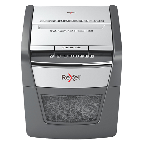 Rexel AutoFeed 45X Aktenvernichter Kreuzschreddern 55 dB Schwarz, Silber