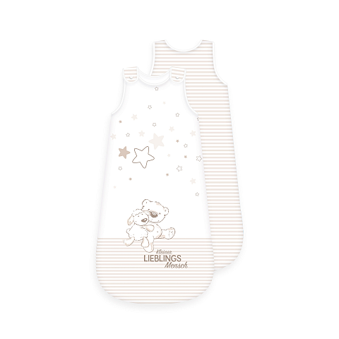 HERDING 3385208231 Babyschlafsack Junge/Mädchen Beige, Grau, Weiß