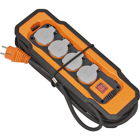 Brennenstuhl 9156480100 Verlängerungskabel 8 m 4 AC-Ausgänge Draußen Anthrazit, Schwarz, Grau, Orange