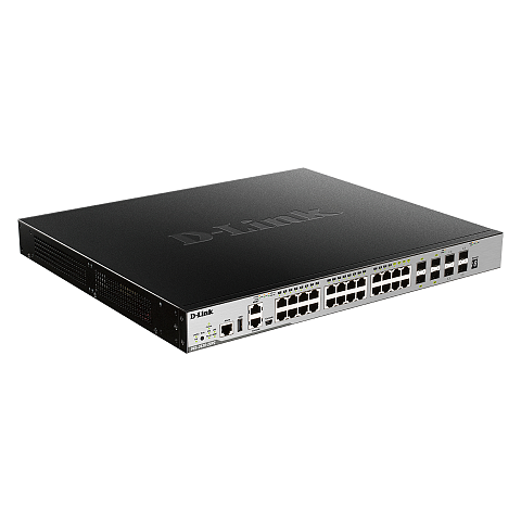 D-Link DGS-3630-28PC/SI Netzwerk-Switch Managed L3 Gigabit Ethernet (10/100/1000) Power over Ethernet (PoE) Schwarz, Grau