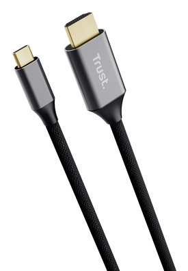 Trust 25630 Kabeladapter USB-C HDMI Schwarz, Silber