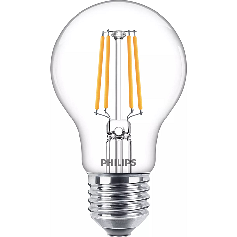 Philips Filament-Lampe, transparent, 40W A60 E27 x3