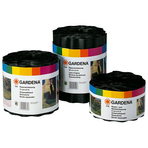 Gardena 532-20 Rasenkante Garten-Einfassungsrolle Kunststoff Schwarz
