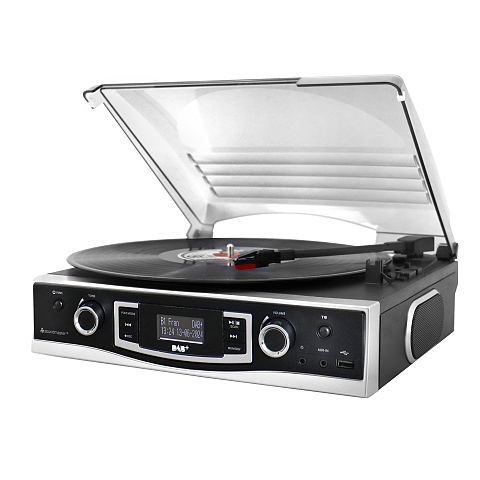 Soundmaster PL590SW Plattenspieler Schwarz Automatisch