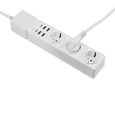 Edimax SP-1123WT Verlängerungskabel 1,5 m 3 AC-Ausgänge Drinnen Weiß