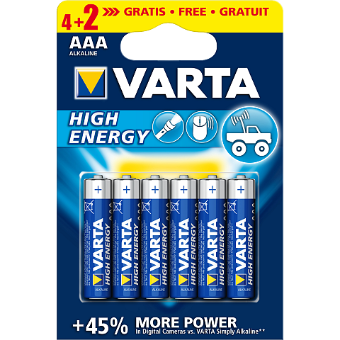 Varta 4903121436 Einwegbatterie AAA Alkali