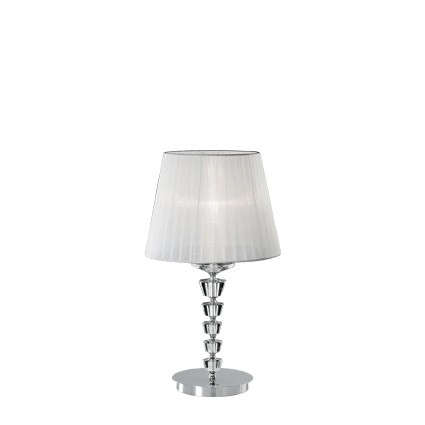 Ideal Lux PEGASO TL1 BIG Tischleuchte E27 Chrom, Weiß