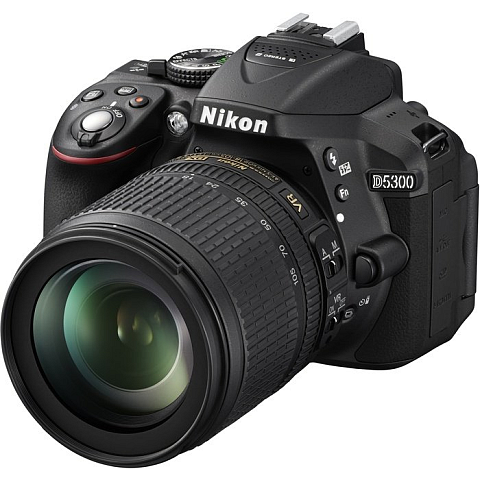 Nikon D5300 + AF-S DX NIKKOR 18-105mm SLR-Kamera-Set 24,2 MP CMOS 6000 x 4000 Pixel Schwarz