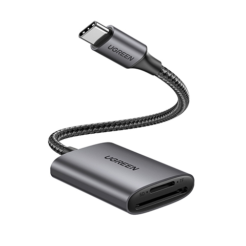 Ugreen 80888 Kartenleser USB 3.2 Gen 1 (3.1 Gen 1) Type-C Schwarz, Metallisch
