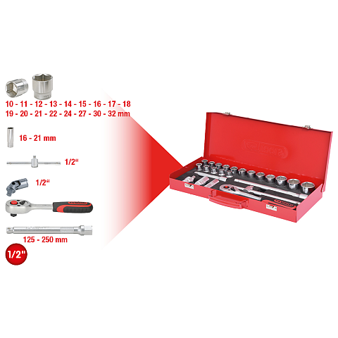 KS Tools 917.4024 Steckdosen/Steckdosen-Set Steckschlüssel-Satz