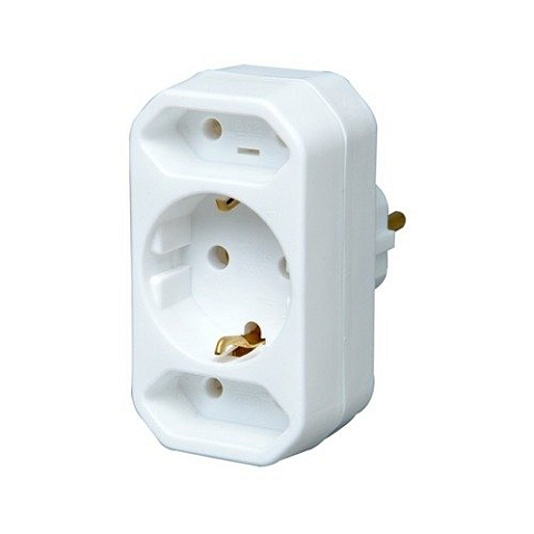 SCANPART 177605002 Netzstecker-Adapter Weiß