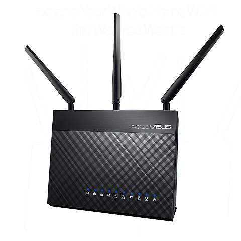 ASUS DSL-AC68U WLAN-Router Gigabit Ethernet Dual-Band (2,4 GHz/5 GHz) Schwarz