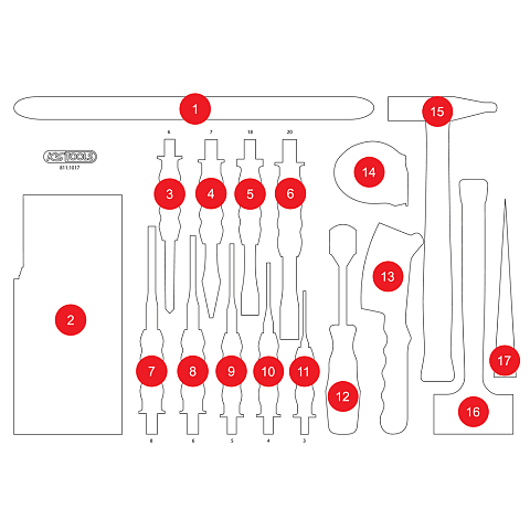 KS Tools 811.1017-97 Werkzeugkoffer-Zubehör